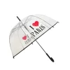 Paraguas transparente "I love Paris"
