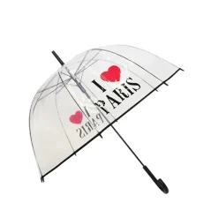 Paraguas transparente "I love Paris"