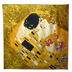 Pañuelo de seda El beso (dorado) de Klimt