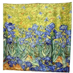 Pañuelo de seda Lirios de Van Gogh