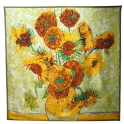 Pañuelo de seda Los Girasoles de Van Gogh