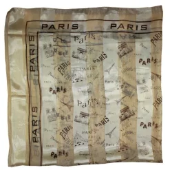 Pañuelo París color beige/dorado