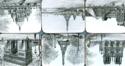 Posavaso recuerdo París blanco y negro