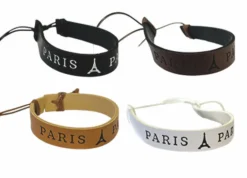 Pulsera de cuero ajustable Torre Eiffel de París
