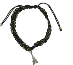 Pulsera Torre Eiffel algodón y metal