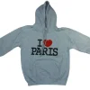 Sudadera I love Paris color gris