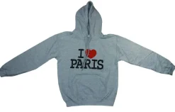 Sudadera I love Paris color gris