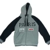 Sudadera París azul y gris