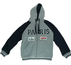 Sudadera París azul y gris