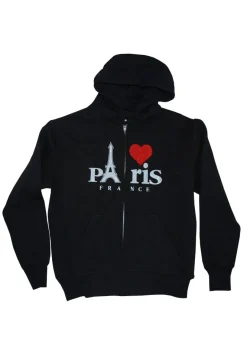 Sudadera París corazón en pedrería