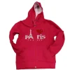 Sudadera París fucsia con corazón de strass