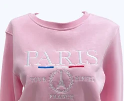 Sudadera París Torre Eiffel Rosa