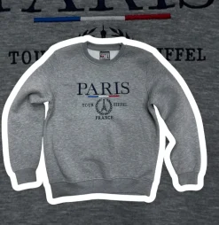 Sudadera París Torre Eiffel Gris