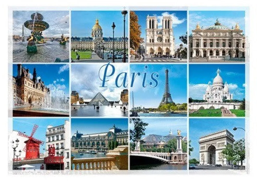 Surtido de 10 tarjetas postales de París