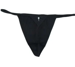 Tanga negra con pedrería