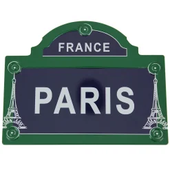 Tarjeta postal Placa de calle París Torre Eiffel