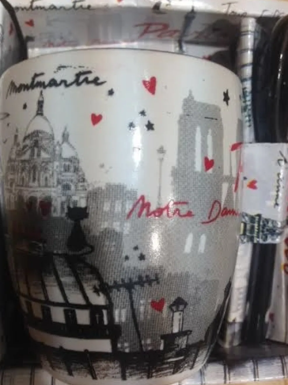 Taza de café + cuchara "Gatos enamorados"