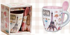 Taza de café Torre Eiffel Macarrón