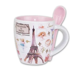 Taza de café Torre Eiffel Macarrón