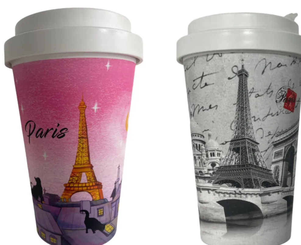 Taza de viaje Ecológica Souvenirs de París