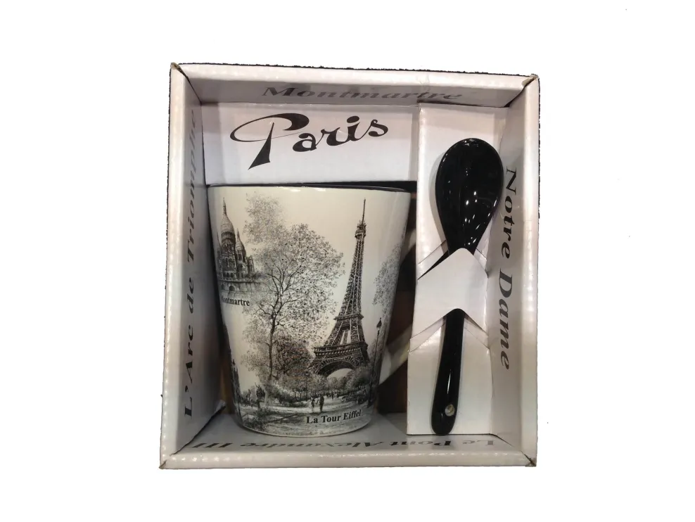 Taza Monumentos de París blanco y negro