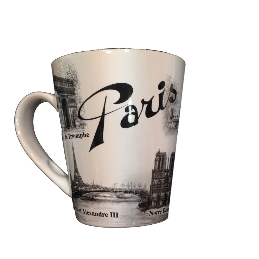 Taza Monumentos de París blanco y negro