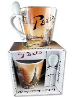Taza "París en otoño" Torre Eiffel con cuchara