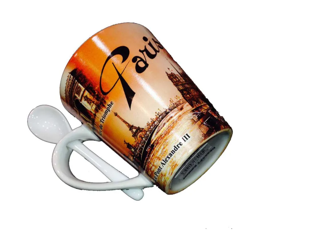 Taza "París en otoño" Torre Eiffel con cuchara