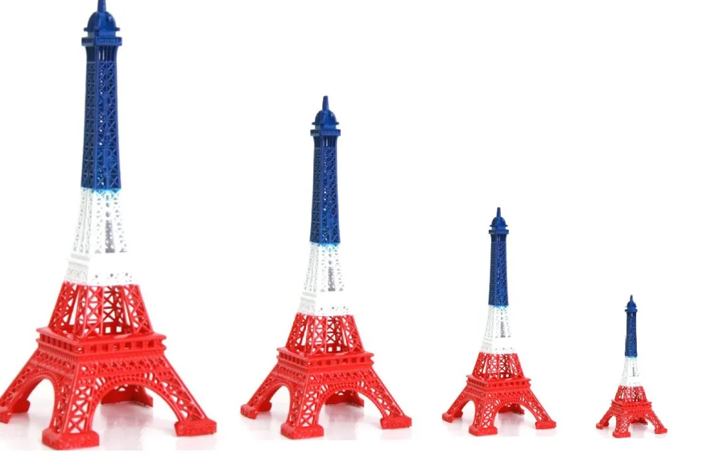 Torre Eiffel azul blanca roja