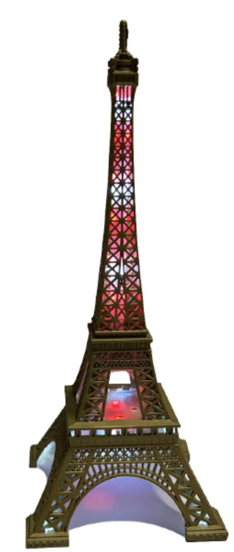 Torre Eiffel Brillante + LED 6 colores variados
