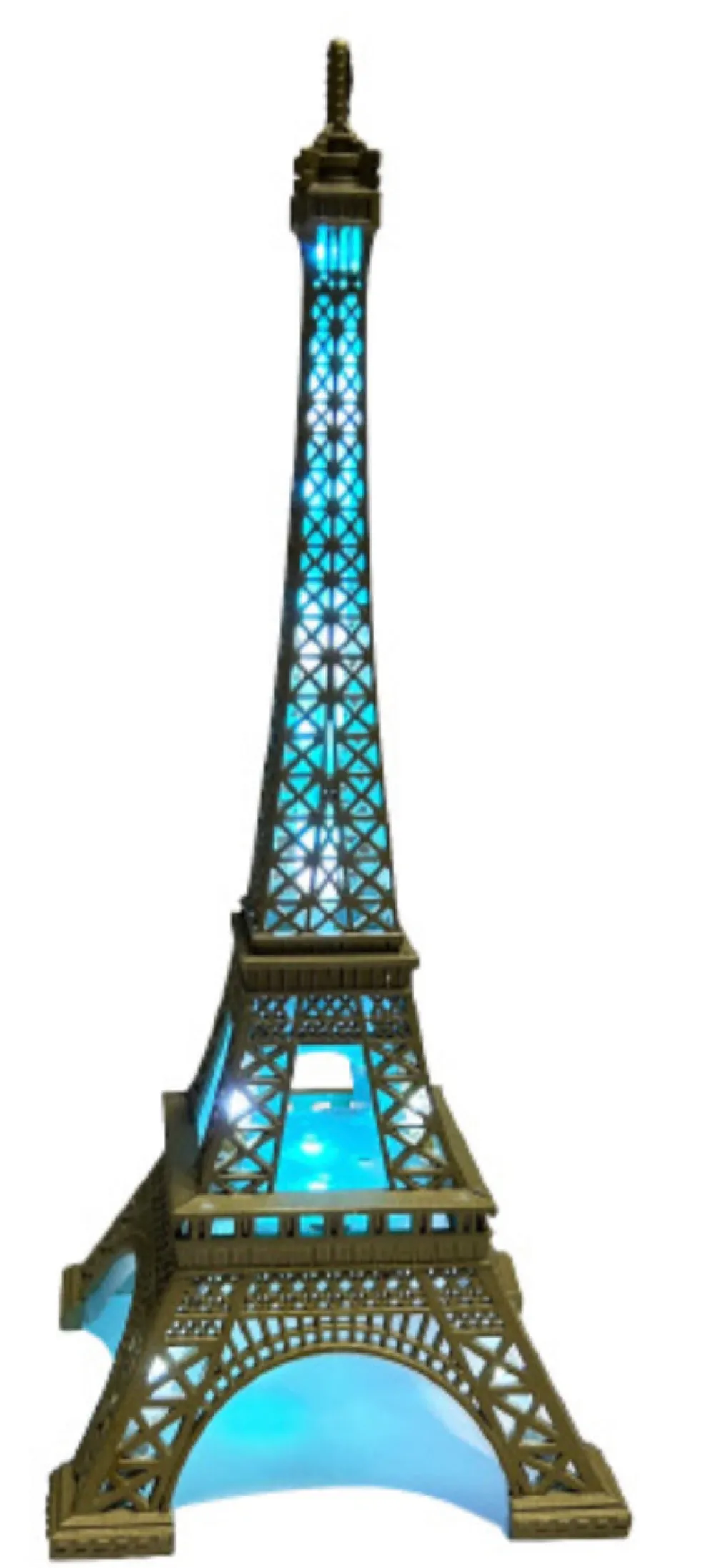 Torre Eiffel Brillante + LED 6 colores variados