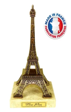 Torre Eiffel de metal 25cm  marbre