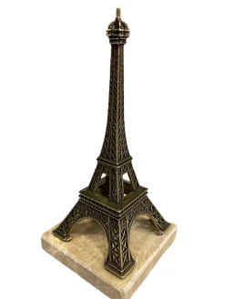 Torre Eiffel de metal 25cm  marbre