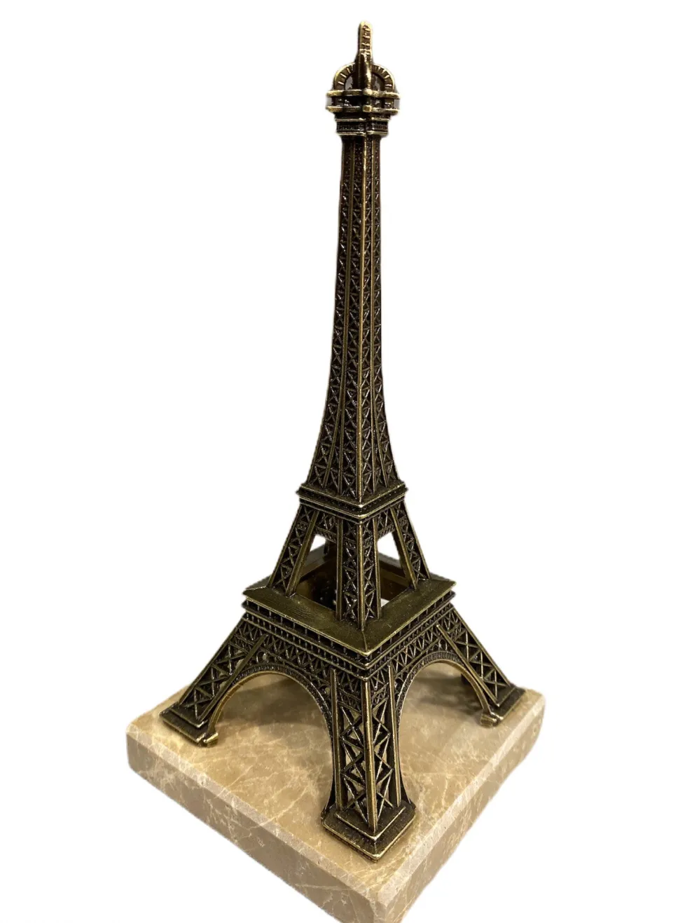 Torre Eiffel de metal 25cm marbre