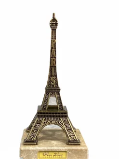 Torre Eiffel de metal 25cm marbre