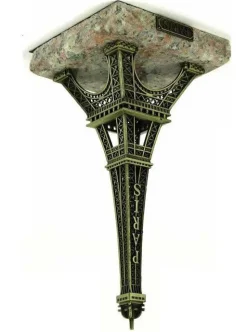 Torre Eiffel de metal 25cm marbre