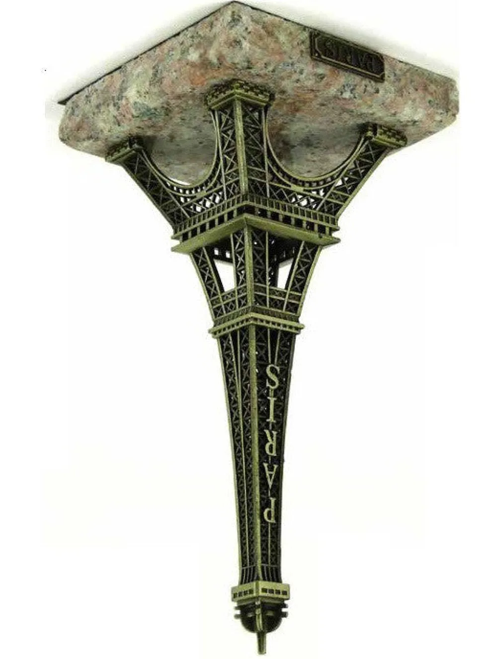 Torre Eiffel de metal 25cm marbre