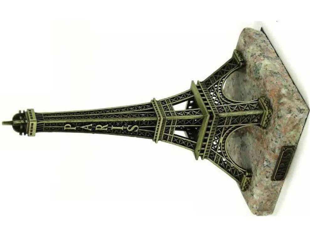 Torre Eiffel de metal 25cm marbre