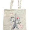 Torre Eiffel París bolsa de algodón corazón ワ
