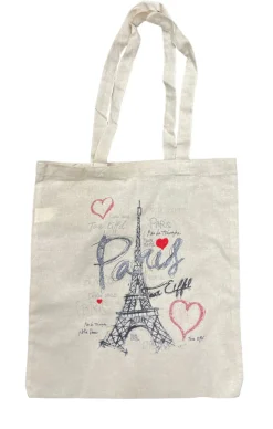 Torre Eiffel París bolsa de algodón corazón ワ