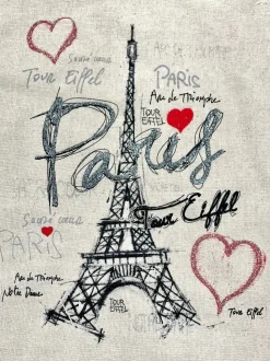 Torre Eiffel París bolsa de algodón corazón ワ