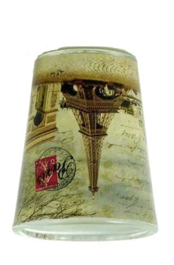 Vaso de shot monumentos de París sepia