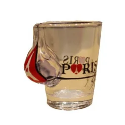 Vaso de shot pecho de mujer
