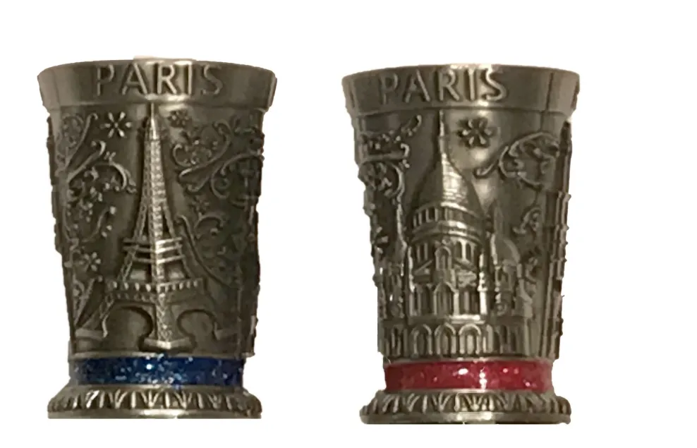 Vaso Recuerdo de París de metal