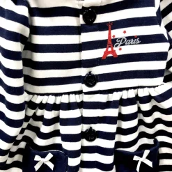 Vestido marinero Paris Eiffel Tower con nudo 2 bolsillos